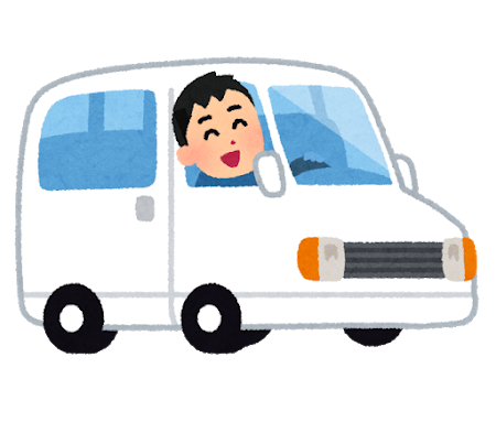 車を運転する男性イラスト